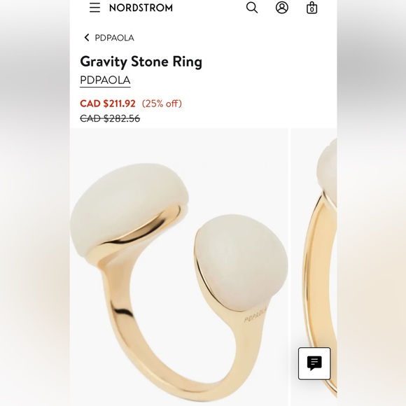 PDPAOLA Gold Ring with Quartz Stones - Picture 8 of 8